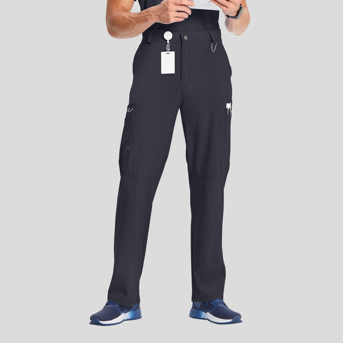 Men's Zip Fly Cargo Scrub Pant | Pewter