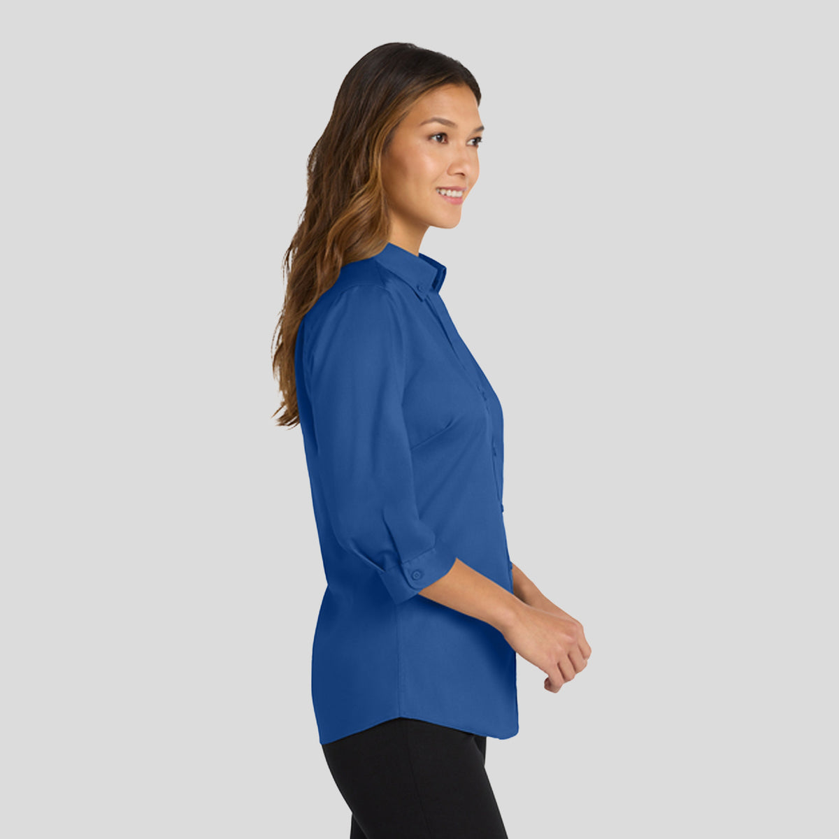 Women's 3/4-Sleeve SuperProβ’ Twill Shirt | True Blue