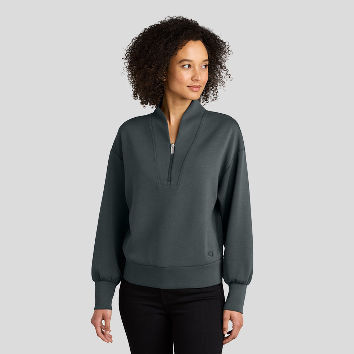 Womenβs Transcend 1/4-Zip | Tarmac Grey