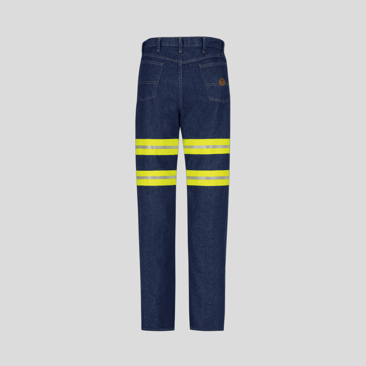 Men's Relaxed Fit Black Jean | Denim/Yellow Visibility Trim