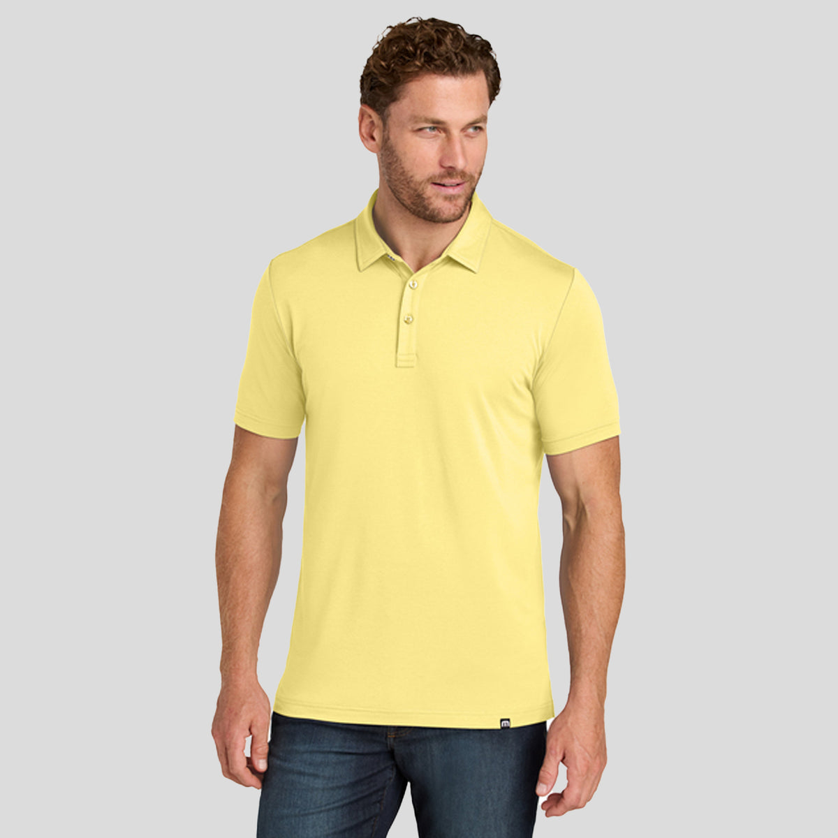 Glenview Solid Polo | Pale Yellow