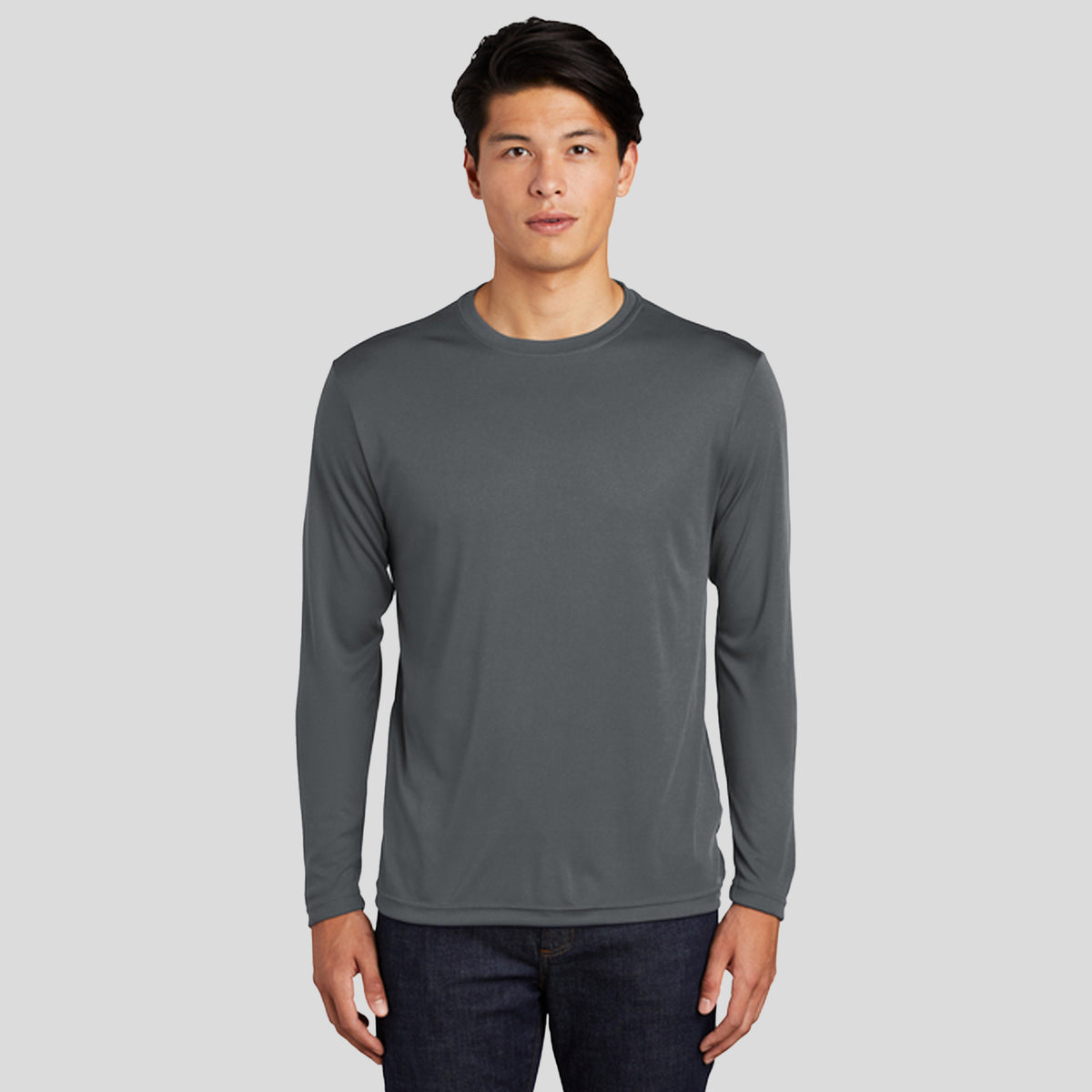 Tall Long Sleeve PosiCharge® Competitor™ Tee | Iron Grey