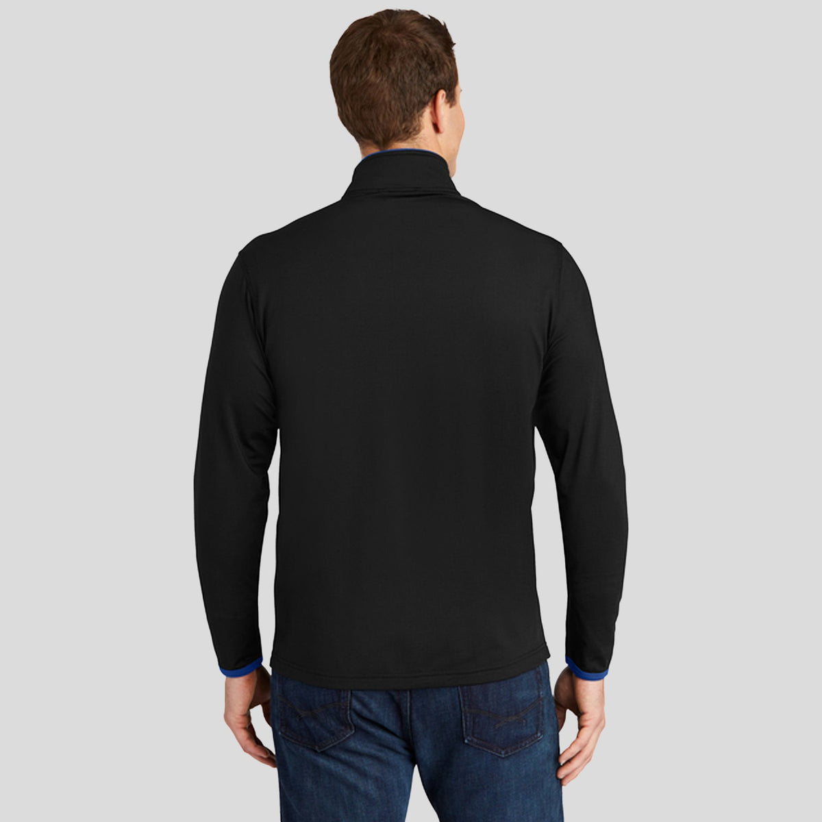 Sport-Wickยฎ Stretch Contrast Full-Zip Jacket | Black/True Royal