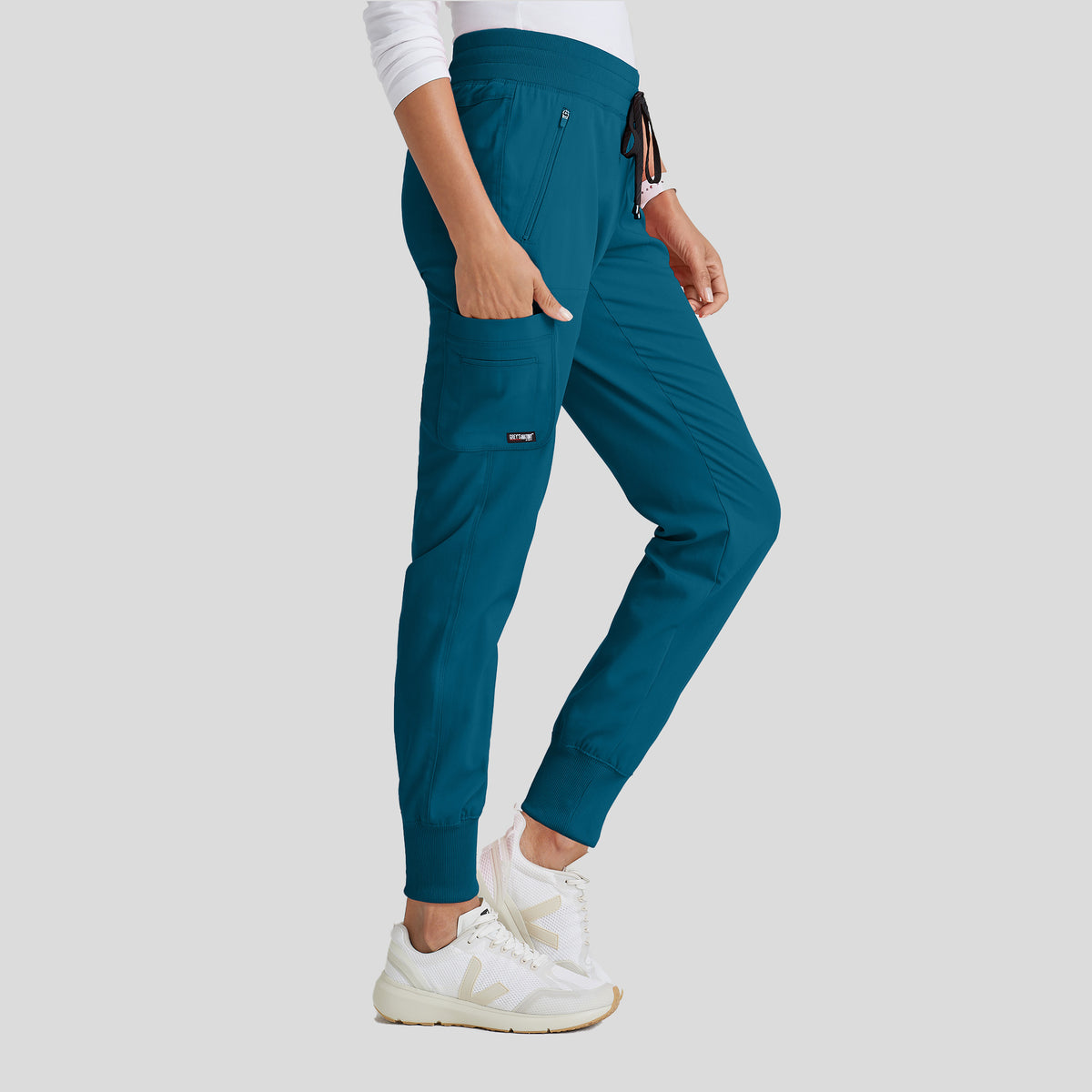 Eden 5-Pocket Mid-Rise Jogger Scrub Pant | Bahama