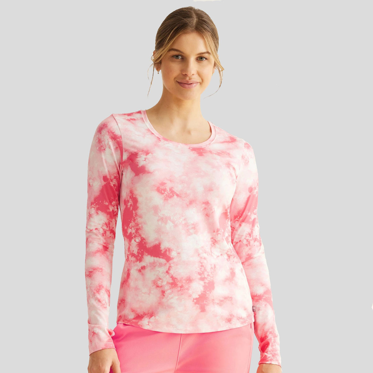 Makayla Long Sleeve Underscrub Tee | French Pink