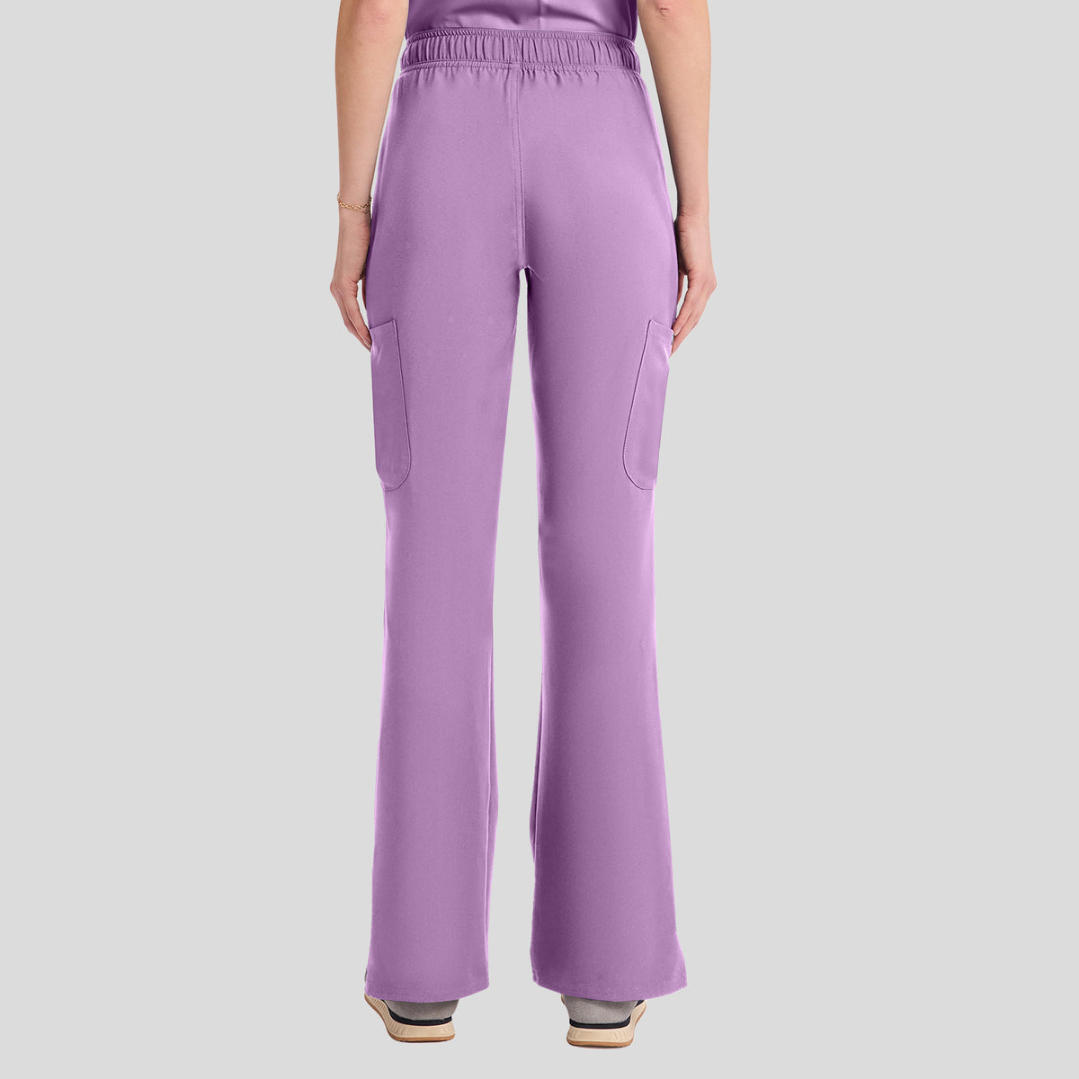 Mid Rise Flare Leg Scrub Pant | Lilac