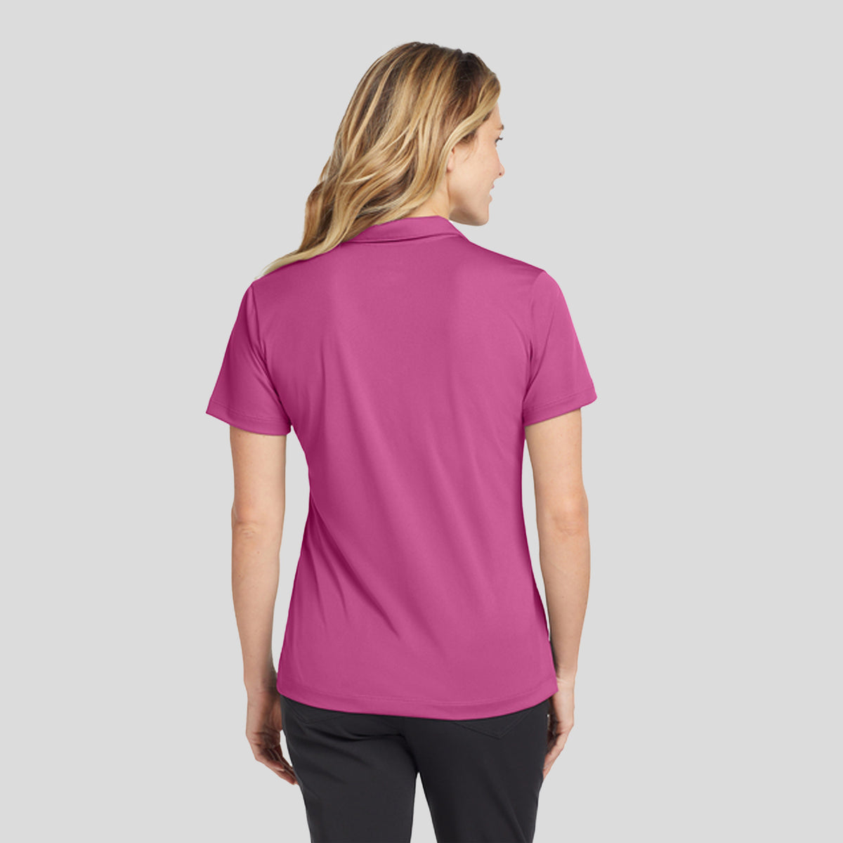 Women's Dri-FIT Vertical Mesh Polo | Pink Fire