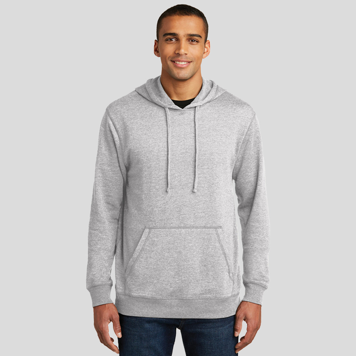 Lightweight Fleece Hoodie | Heathered Grey