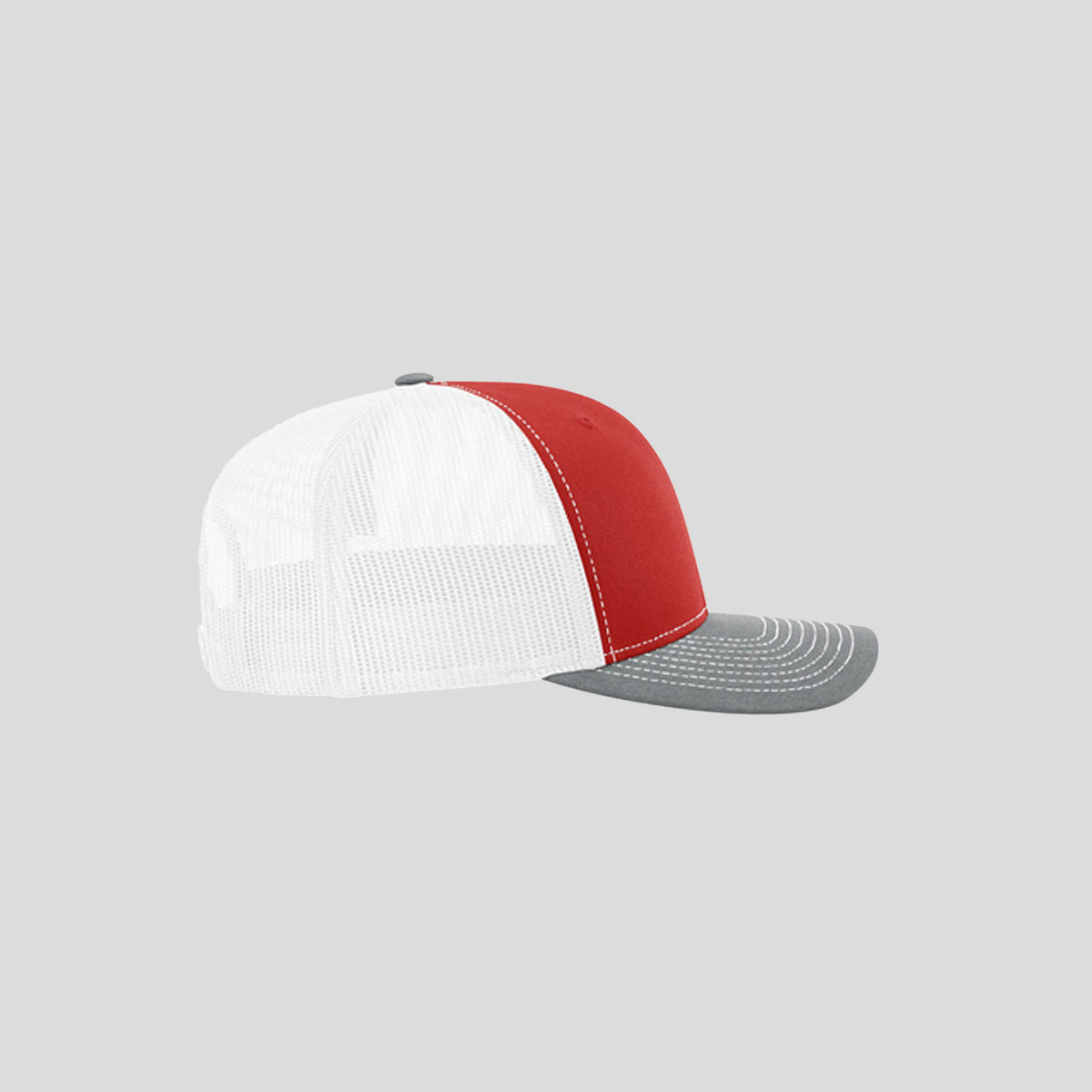 Richardson Trucker Cap | Red/White/Heather Grey