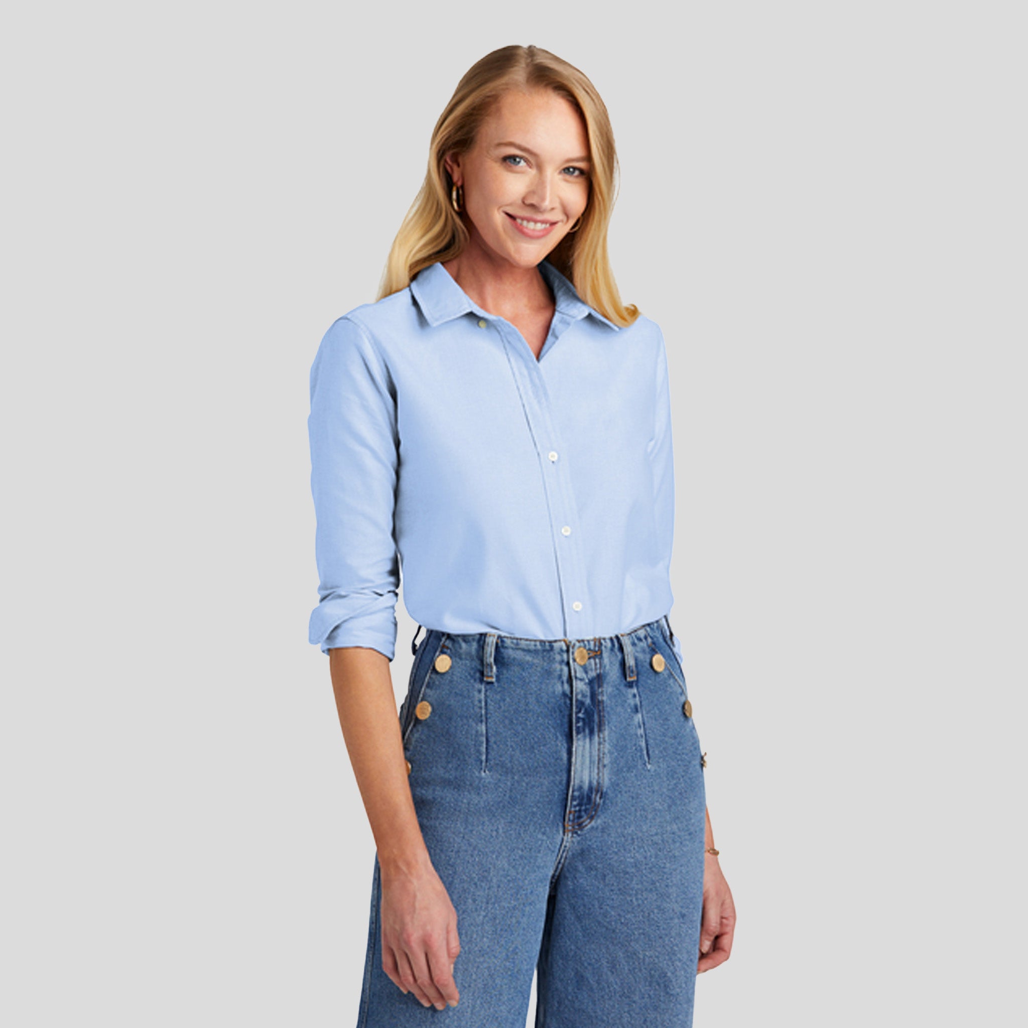 Women’s Casual Oxford Cloth Shirt | Newport Blue