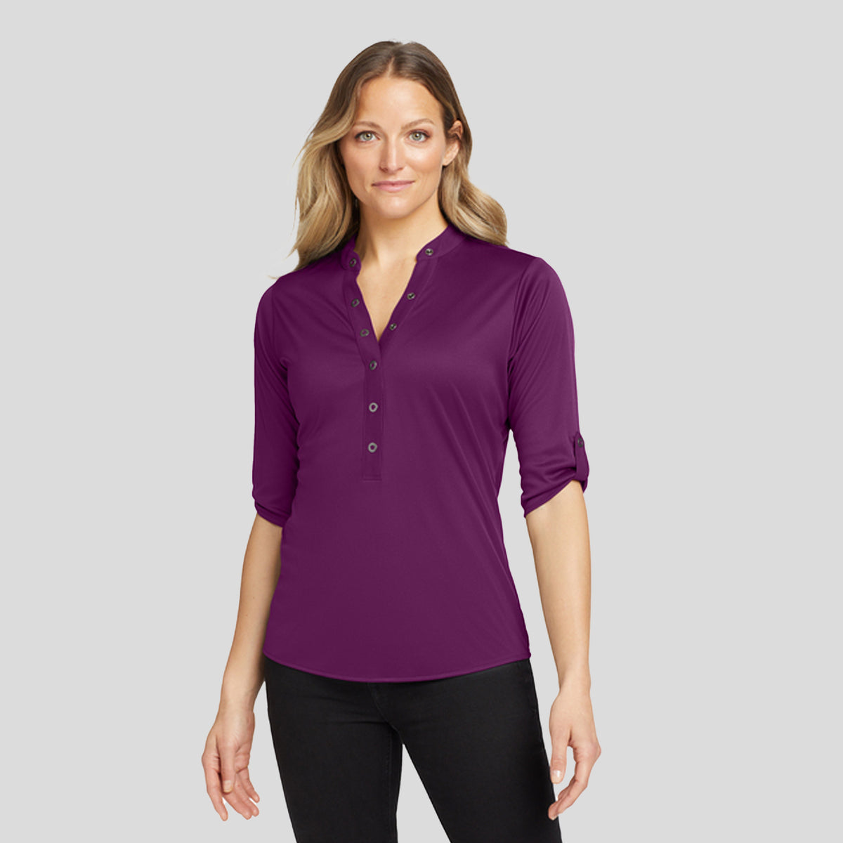 Crush Henley | Purple Luxe