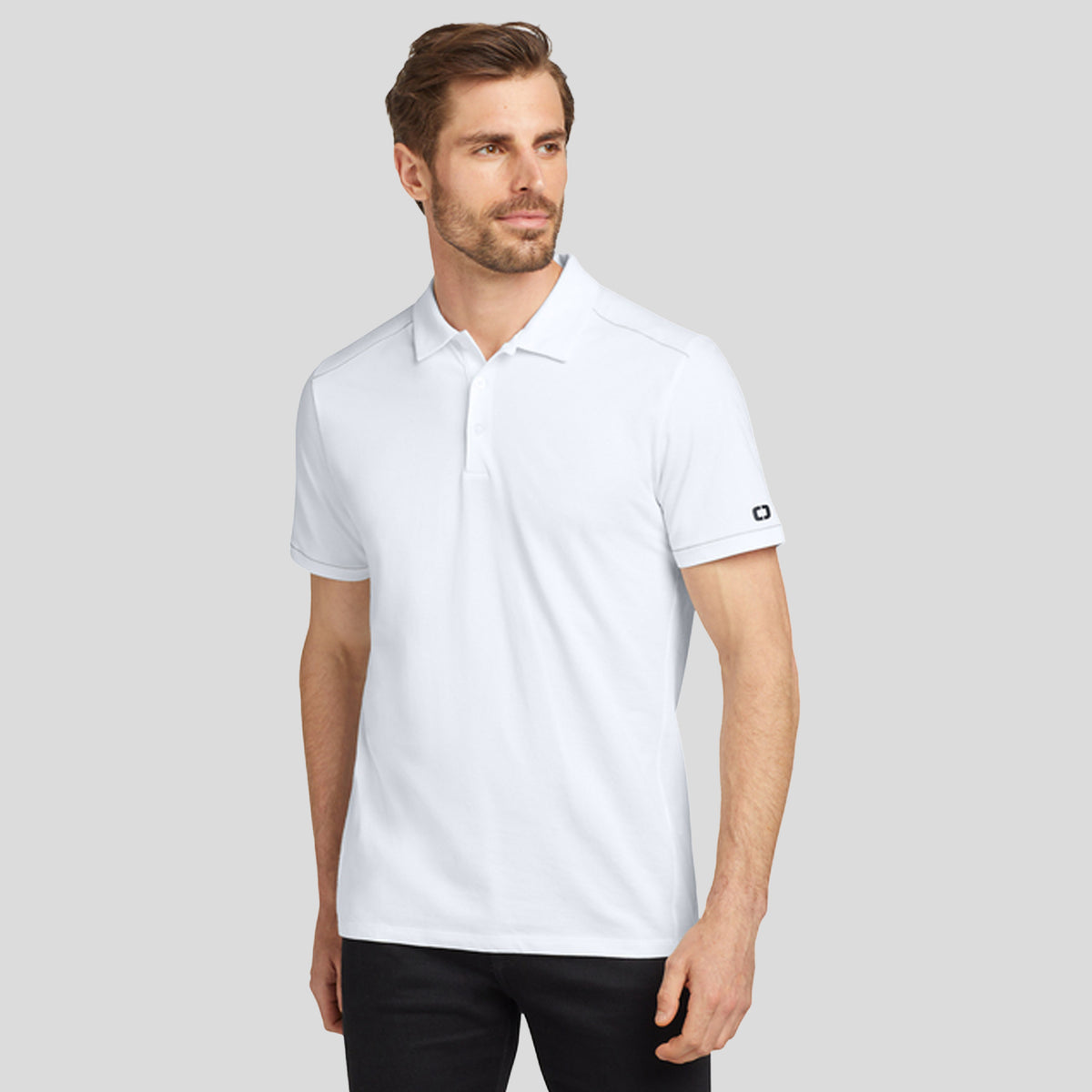 Code Stretch Polo | Bright White