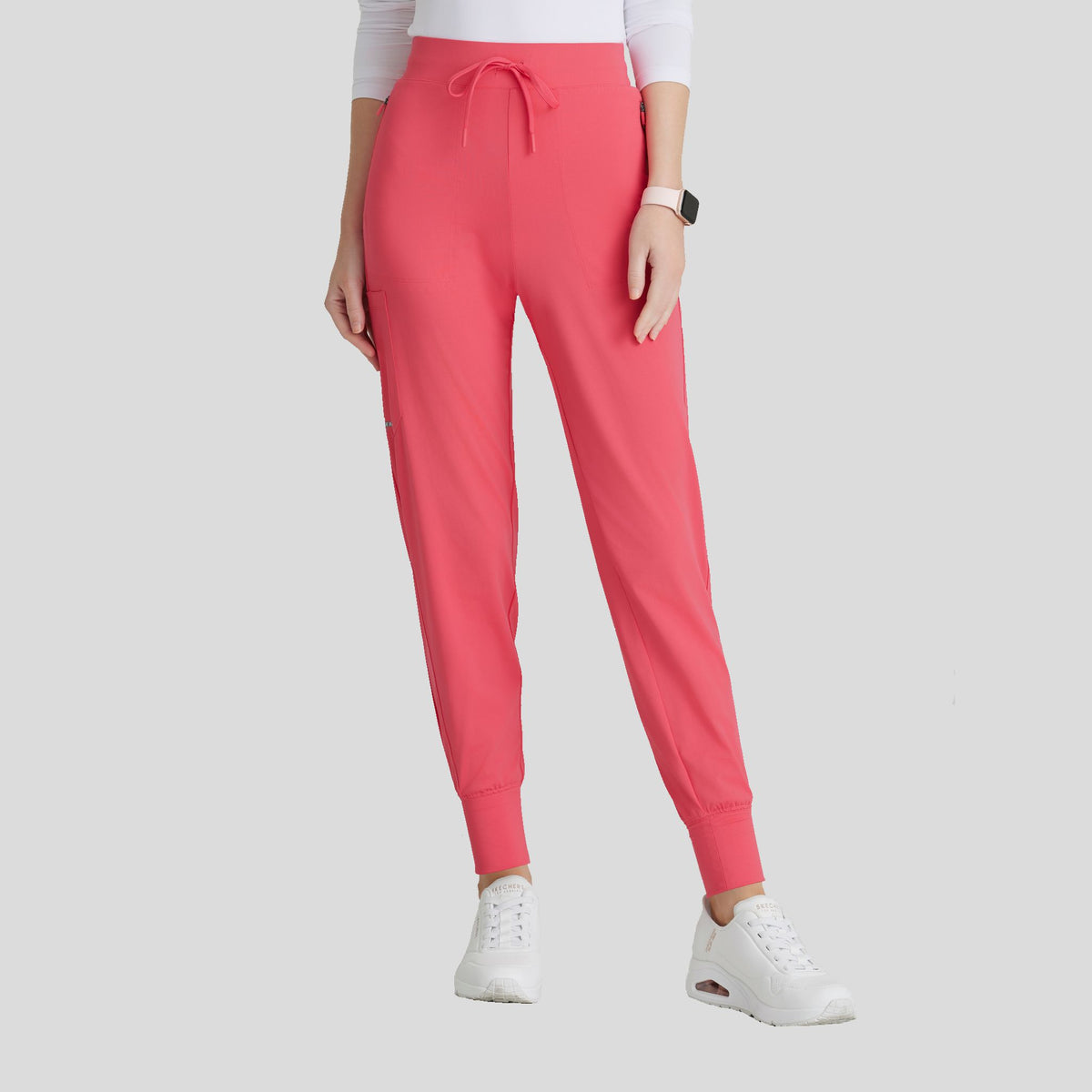 Pace 5-Pocket Ribbed Cuff Jogger | Punch Pink
